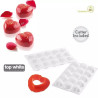 Cupido 30 Silikomart stampo silicone con cutter in plastica per 15 piccoli cuori 45x44 h 24 mm Cupido 30 Silikomart stampo silicone con cutter in plastica per 15 piccoli cuori 45x44 h 24 mm