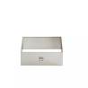 Sagoma in acciaio inox 7x11xh 4,5 cm da Decora: cornice rettangolare in acciaio inox per monoporzioni