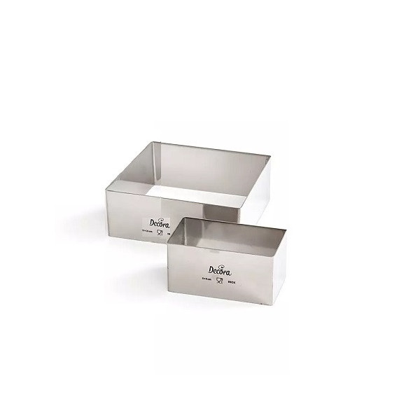 7 o 9 cm Sagoma inox rettangolare da Decora cornice in acciaio inox altezza 4,5 cm per monoporzioni rettangolari