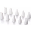 Set 10 beccucci per decorazioni da Vespa: serie 10 becchi o bocchette per decorazioni, lisci, frisati, ecc