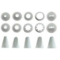 Set 10 beccucci per decorazioni da Vespa: serie 10 becchi o bocchette per decorazioni, lisci, frisati, ecc