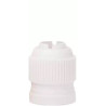 Adattatore per cornetti 3D con cappuccio salva freschezza, in plastica bianca per alimenti da Decora Adattatore per cornetti 3D con cappuccio salva freschezza, in plastica bianca per alimenti da Decora