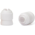 Adattatore per cornetti 3D con cappuccio salva freschezza, in plastica bianca per alimenti da Decora