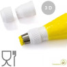 Adattatore per cornetti 3D con cappuccio salva freschezza, in plastica bianca per alimenti da Decora Adattatore per cornetti 3D con cappuccio salva freschezza, in plastica bianca per alimenti da Decora