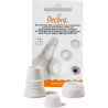 Adattatore per cornetti standard con cappuccio, salva freschezza, in plastica bianca per alimenti da Decora Adattatore per cornetti standard con cappuccio, salva freschezza, in plastica bianca per alimenti da Decora