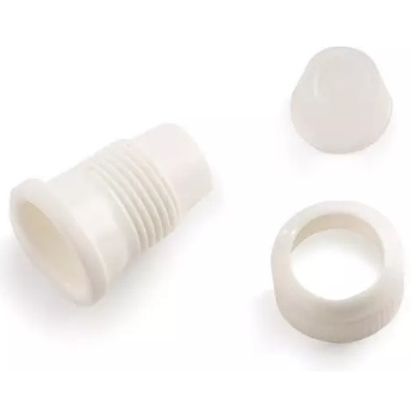 1 o 12 Adattatori per cornetti standard con cappuccio salva freschezza, in plastica bianca per alimenti da Decora 1 o 12 Adattatori per cornetti standard con cappuccio salva freschezza, in plastica bianca per alimenti da Decora