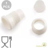 Adattatore per cornetti standard con cappuccio salva freschezza, in plastica bianca per alimenti da Decora Adattatore per cornetti standard con cappuccio salva freschezza, in plastica bianca per alimenti da Decora