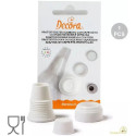 Adattatore per cornetti standard con cappuccio salva freschezza, in plastica bianca per alimenti da Decora
