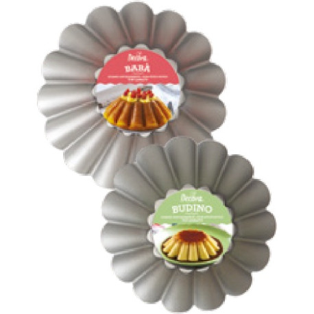 Sampo babà o budino a margherita senza tubo in acciaio antiaderente Decora di ø20 o ø24 cm Sampo babà o budino a margherita senza tubo in acciaio antiaderente Decora di ø20 o ø24 cm
