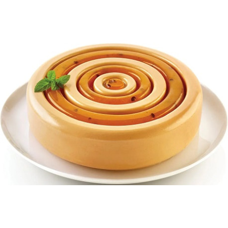 Color Silikomart: stampo in silicone grigio per torte ø20xh5 cm con effetto 3D Color Silikomart: stampo in silicone grigio per torte ø20xh5 cm con effetto 3D