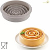 Color Silikomart: stampo in silicone grigio per torte ø20xh5 cm con effetto 3D Color Silikomart: stampo in silicone grigio per torte ø20xh5 cm con effetto 3D