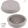Color Silikomart: stampo in silicone grigio per torte ø20xh5 cm con effetto 3D Color Silikomart: stampo in silicone grigio per torte ø20xh5 cm con effetto 3D