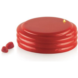 Cocoon Silikomart: stampo in silicone grigio per torta 3D con texture avvolgente di ø19xh6,1 cm e volume 1600 ml