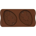 Choco uovo Silikomart stampo silicone tavoletta uovo di cioccolato con decoro coniglio 103x79xh10 mm