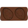 Choco uovo Silikomart stampo silicone tavoletta uovo di cioccolato con decoro coniglio 103x79xh10 mm Choco uovo Silikomart stampo silicone tavoletta uovo di cioccolato con decoro coniglio 103x79xh10 mm