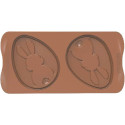 Choco uovo Silikomart stampo silicone tavoletta uovo di cioccolato con decoro coniglio 103x79xh10 mm