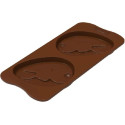Choco uovo Silikomart stampo silicone tavoletta uovo di cioccolato con decoro coniglio 103x79xh10 mm
