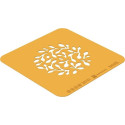 Stencil ramo Silikomart: stampo in silicone giallo per decoro a piatto di rametti ⌀100 h 1 mm - set 2 pz