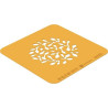 Stencil ramo Silikomart: stampo in silicone giallo per decoro a piatto di rametti ⌀100 h 1 mm - set 2 pz