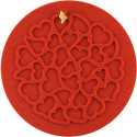 Love Decor Silikomart: stampo in silicone bianco o tappeto decorativo cuoricini di ø145xh1,7 mm