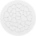 Love Decor Silikomart: stampo in silicone bianco o tappeto decorativo cuoricini di ø145xh1,7 mm
