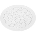 Love Decor Silikomart: stampo in silicone bianco o tappeto decorativo cuoricini di ø145xh1,7 mm