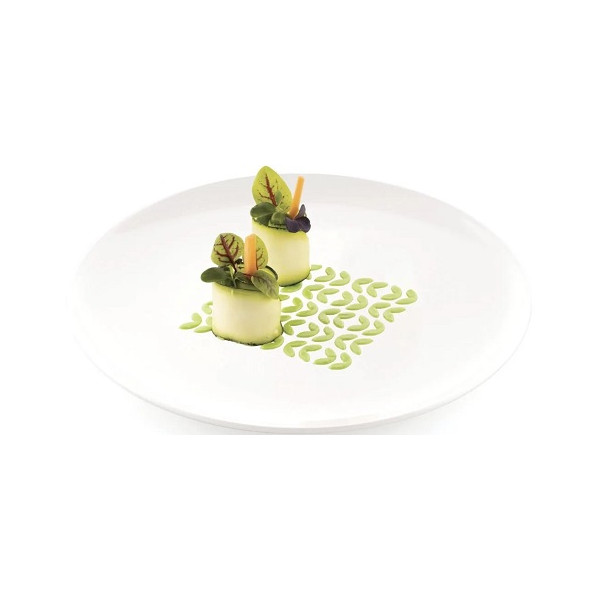 Stencil foliage Silikomart stampo silicone giallo decoro fogliame 100x100xh 1 mm - set 2 pz