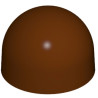 Stampo cioccolato tondo a cupola a forma boero diametro 28 mm peso pieno da 10 g in policarbonato