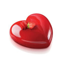 Amore 600 Silikomart: kit stampo in silicone bianco per torta a forma di cuore 142x137xh52 mm con cutter