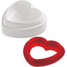 Ti amo 1000 Silikomart: kit stampo in silicone bianco per torta a forma di cuore 170x164xh63 mm con cutter Ti amo 1000 Silikomart: kit stampo in silicone bianco per torta a forma di cuore 170x164xh63 mm con cutter