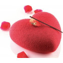 Amore 600 Silikomart: kit stampo in silicone bianco per torta a forma di cuore 142x137xh52 mm con cutter