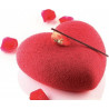 Amore 600 Silikomart: kit stampo in silicone bianco per torta a forma di cuore 142x137xh52 mm con cutter