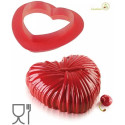 Lovely 1200 Silikomart: stampo in silicone bianco cuore intrecciato di 182x173xh68 mm con cutter