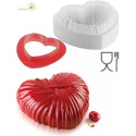 Lovely 1200 Silikomart: stampo in silicone bianco cuore intrecciato di 182x173xh68 mm con cutter