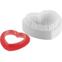 Lovely 1200 Silikomart: stampo in silicone bianco cuore intrecciato di 182x173xh68 mm con cutter