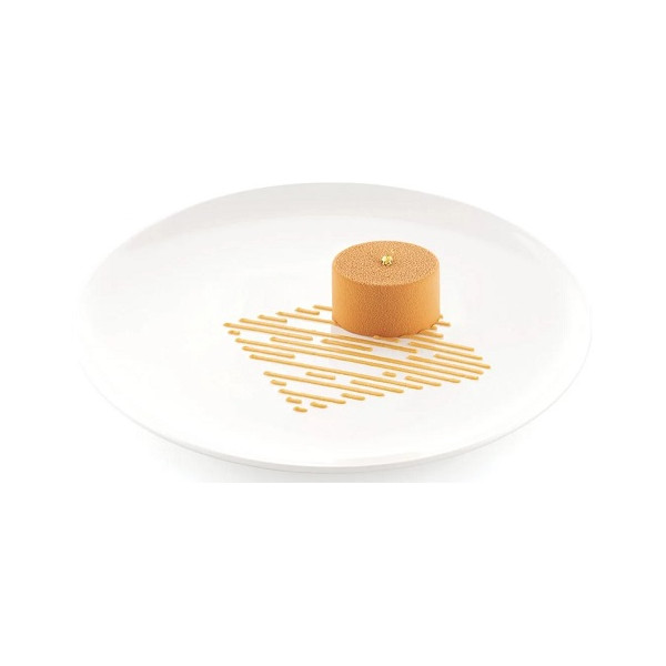 Stencil linea Silikomart: stampo in silicone giallo per decoro linee 100x100xh1 mm - set 2 pz