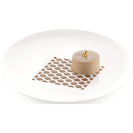 Stencil alambra Silikomart: stampo in silicone giallo per decoro ad effetto geometrico 100x100xh1 mm - set 2 pz Stencil alambra Silikomart: stampo in silicone giallo per decoro ad effetto geometrico 100x100xh1 mm - set 2 pz