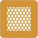 Stencil alambra Silikomart: stampo in silicone giallo per decoro ad effetto geometrico 100x100xh1 mm - set 2 pz