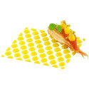 Stencil alambra Silikomart: stampo in silicone giallo per decoro ad effetto geometrico 100x100xh1 mm - set 2 pz