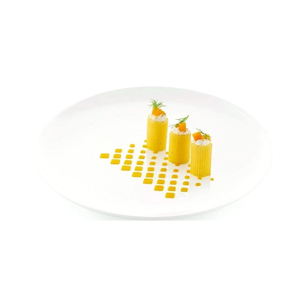 Stencil losanga Silikomart: stampo in silicone giallo per decoro geometrico 137x72xh1 mm - set 2 pz