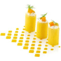Stencil losanga Silikomart: stampo in silicone giallo per decoro geometrico 137x72xh1 mm - set 2 pz