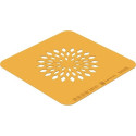 Stencil fiore di loto Silikomart: stampo in silicone giallo per decori a forma di fiore di loto ⌀100 h 1 mm - set 2 pz