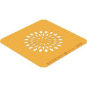 Stencil fiore di loto Silikomart: stampo in silicone giallo per decori a forma di fiore di loto ⌀100 h 1 mm - set 2 pz