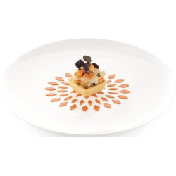 Stencil fiore di loto Silikomart: stampo in silicone giallo per decori a forma di fiore di loto ⌀100 h 1 mm - set 2 pz