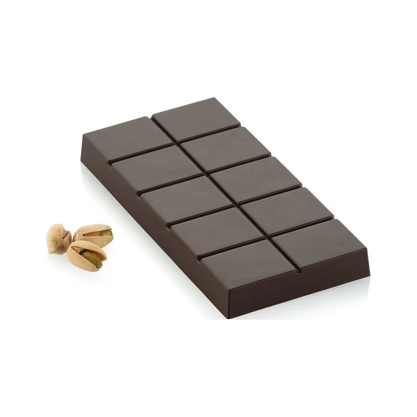 Dubai bar Silikomart: stampo in silicone marrone per la Dubai Chocolate Bar, tavoletta di cioccolato 15,5x7,5xh1,5 cm