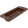 Dubai bar Silikomart: stampo in silicone marrone per la Dubai Chocolate Bar, tavoletta di cioccolato 15,5x7,5xh1,5 cm Dubai bar Silikomart: stampo in silicone marrone per la Dubai Chocolate Bar, tavoletta di cioccolato 15,5x7,5xh1,5 cm