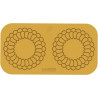 Mandala Silikomart: stampo in silicone giallo per 2 decori di forma geometrica, cerchi di ø140xh1.7 mm Mandala Silikomart: stampo in silicone giallo per 2 decori di forma geometrica, cerchi di ø140xh1.7 mm