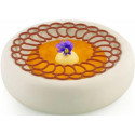 Mandala Silikomart: stampo in silicone giallo per 2 decori di forma geometrica, cerchi di ø140xh1.7 mm