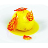 Taiga, linea Naturae, Silikomart; stampo silicone giallo 56 decori di 3 forme di foglie diverse Taiga, linea Naturae, Silikomart; stampo silicone giallo 56 decori di 3 forme di foglie diverse