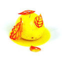 Taiga Silikomart stampo silicone giallo 56 decori di 3 forme di foglie diverse